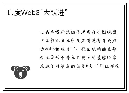 印度Web3“大跃进”